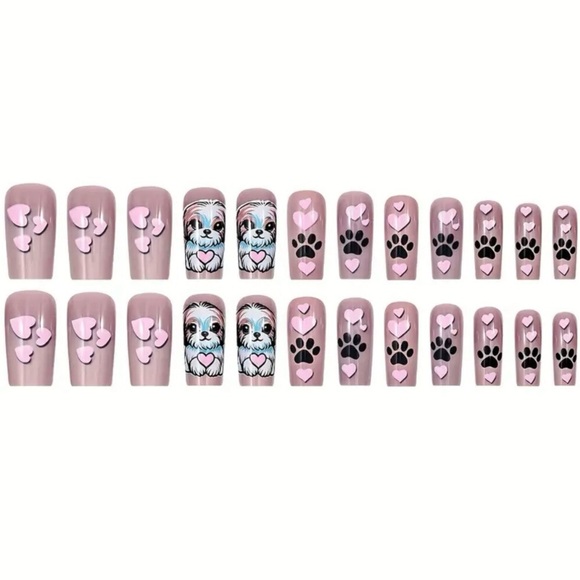 Dog Fake Press On Nails NWT - Picture 8 of 12